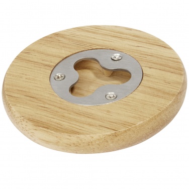 Logo trade promotional gifts picture of: Scoll wooden coaster with bottle opener