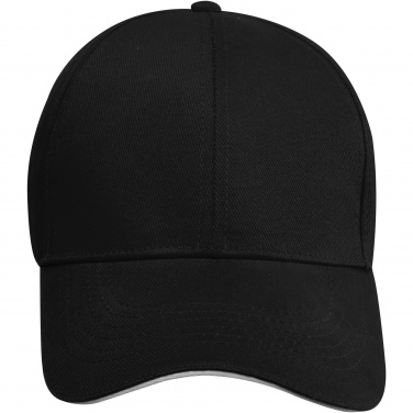 Logotrade promotional item image of: Topaz 6 panel GRS recycled sandwich cap