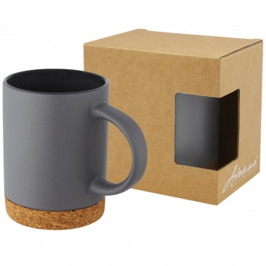 Logo trade promotional gift photo of: Neiva 425 ml ceramic mug with cork base