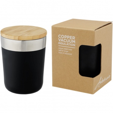 Logotrade corporate gift picture of: Lagan 300 ml stainless steel tumbler with bamboo lid