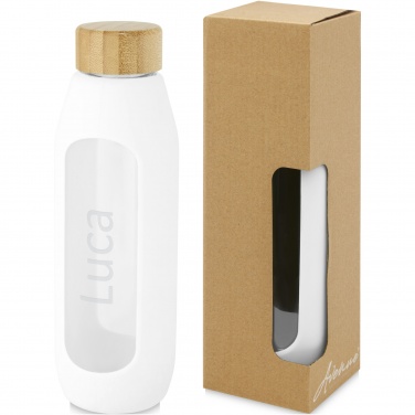 Logo trade promotional items picture of: Tidan 600 ml borosilicate glass bottle with silicone grip