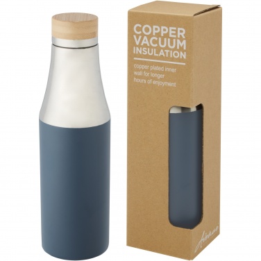 Logotrade advertising product image of: Hulan 540 ml copper vacuum insulated stainless steel bottle with bamboo lid