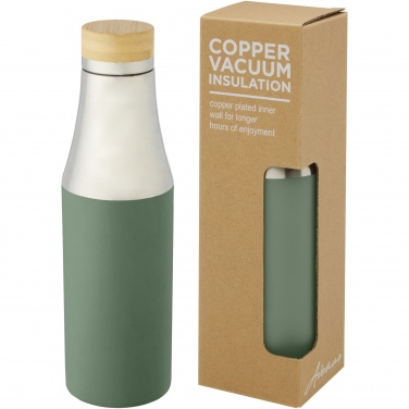 Logo trade corporate gift photo of: Hulan 540 ml copper vacuum insulated stainless steel bottle with bamboo lid