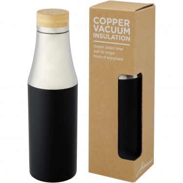 Logotrade promotional merchandise picture of: Hulan 540 ml copper vacuum insulated stainless steel bottle with bamboo lid