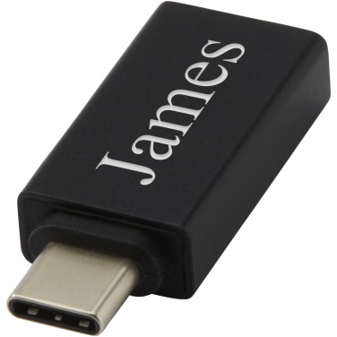 Logo trade business gift photo of: ADAPT aluminum USB-C to USB-A 3.0 adapter