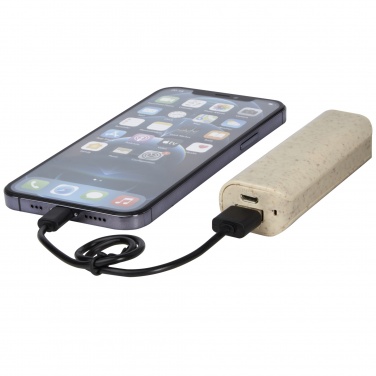 Logo trade promotional giveaway photo of: Yoko 1200mAh wheat straw power bank