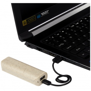 Logo trade advertising product photo of: Yoko 1200mAh wheat straw power bank