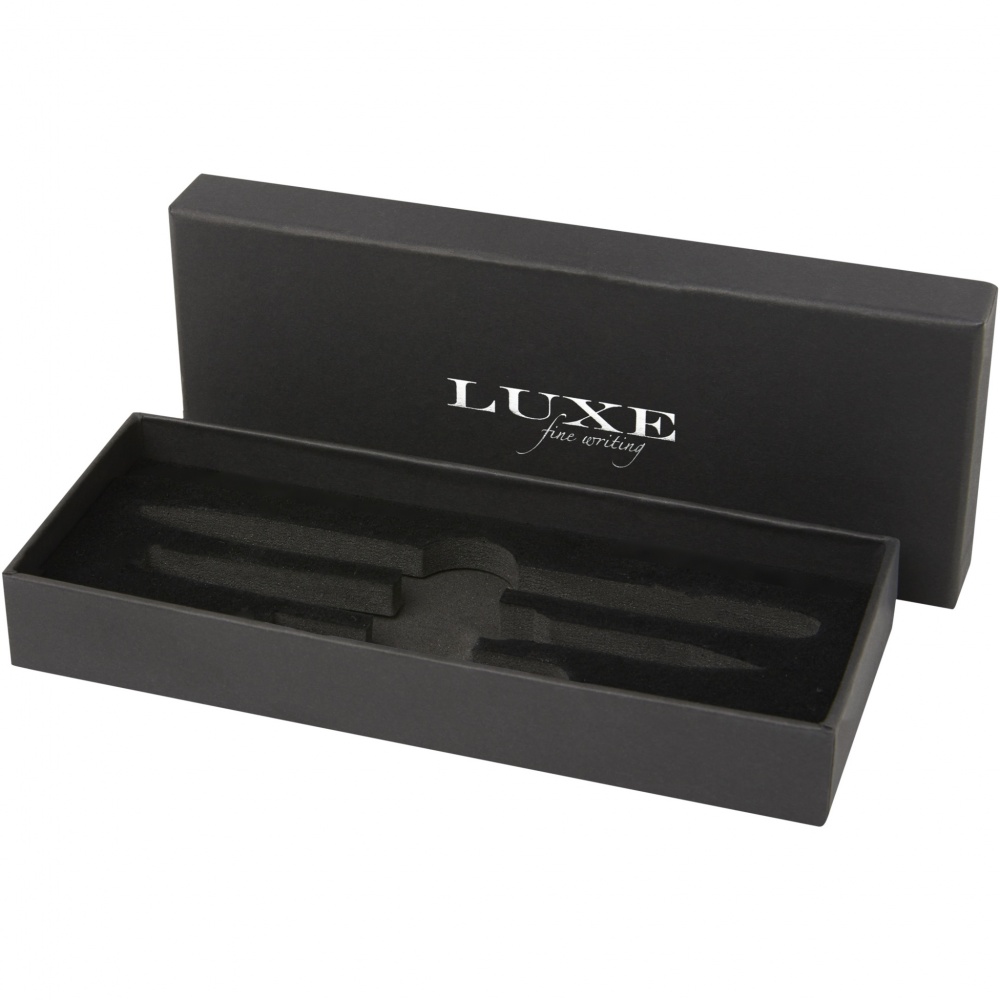 Logo trade promotional merchandise photo of: Tactical Dark duo pen gift box