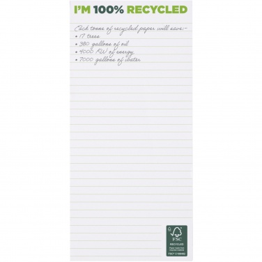 Logo trade promotional items image of: Desk-Mate® 1/3 A4 recycled notepad