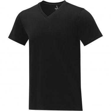 Logo trade promotional giveaway photo of: Somoto short sleeve men's V-neck t-shirt 