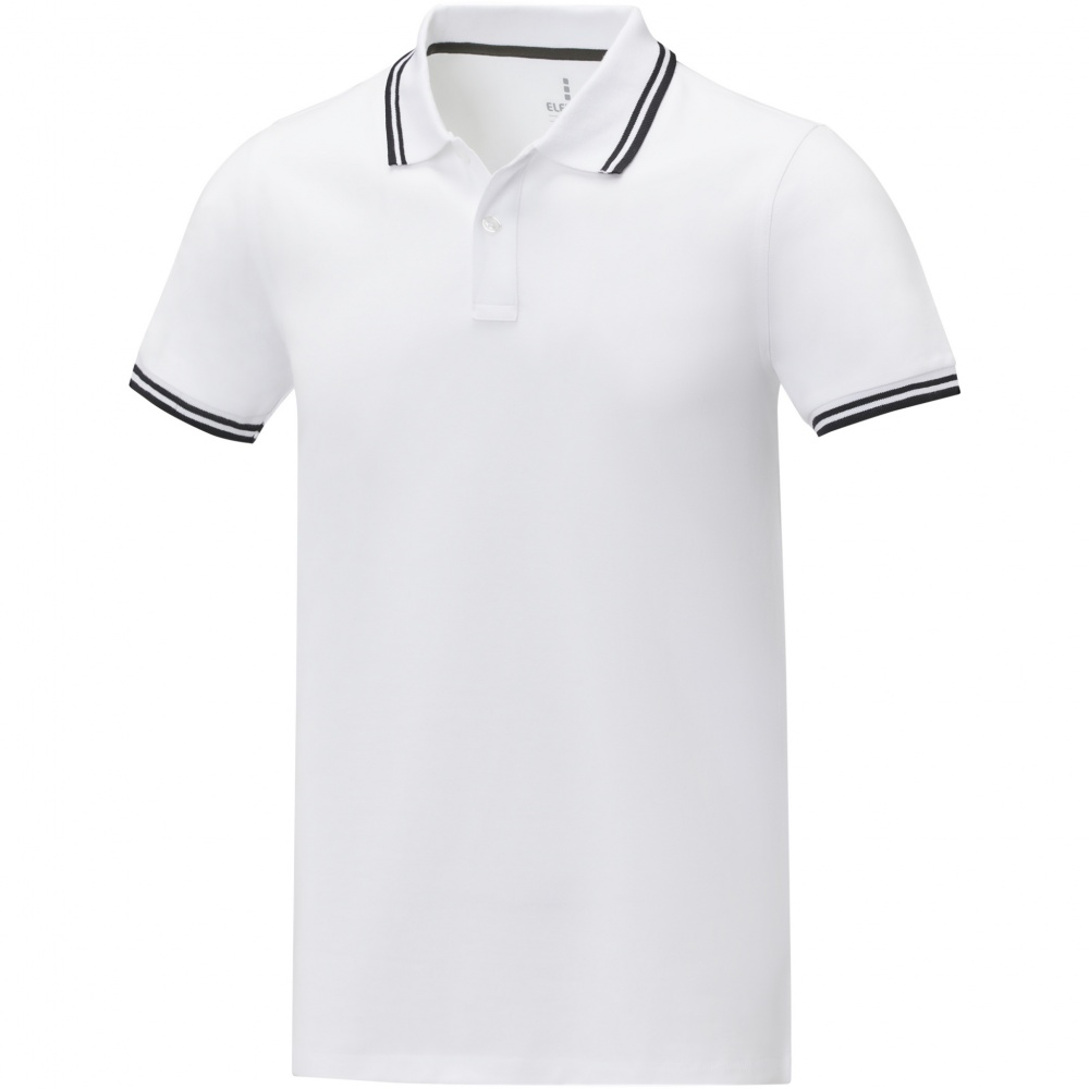 Logo trade corporate gifts picture of: Amarago short sleeve men's tipping polo