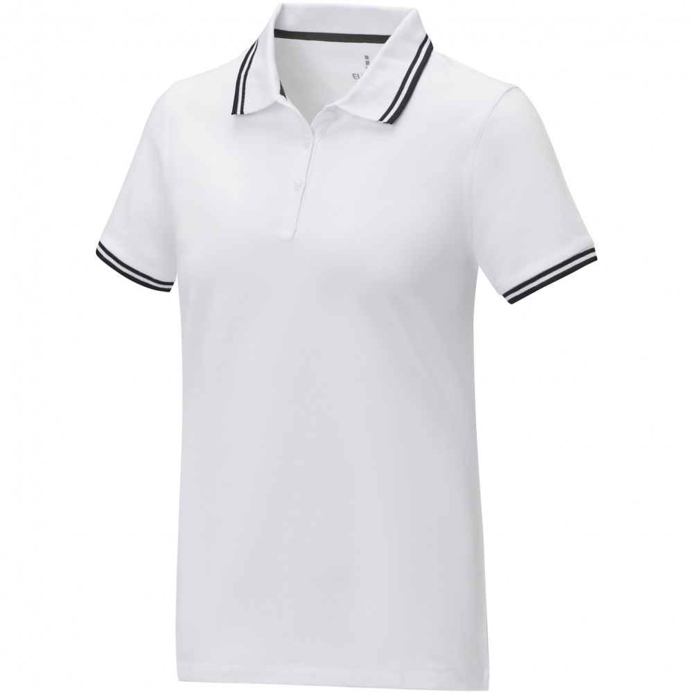 Logo trade corporate gift photo of: Amarago short sleeve women's tipping polo