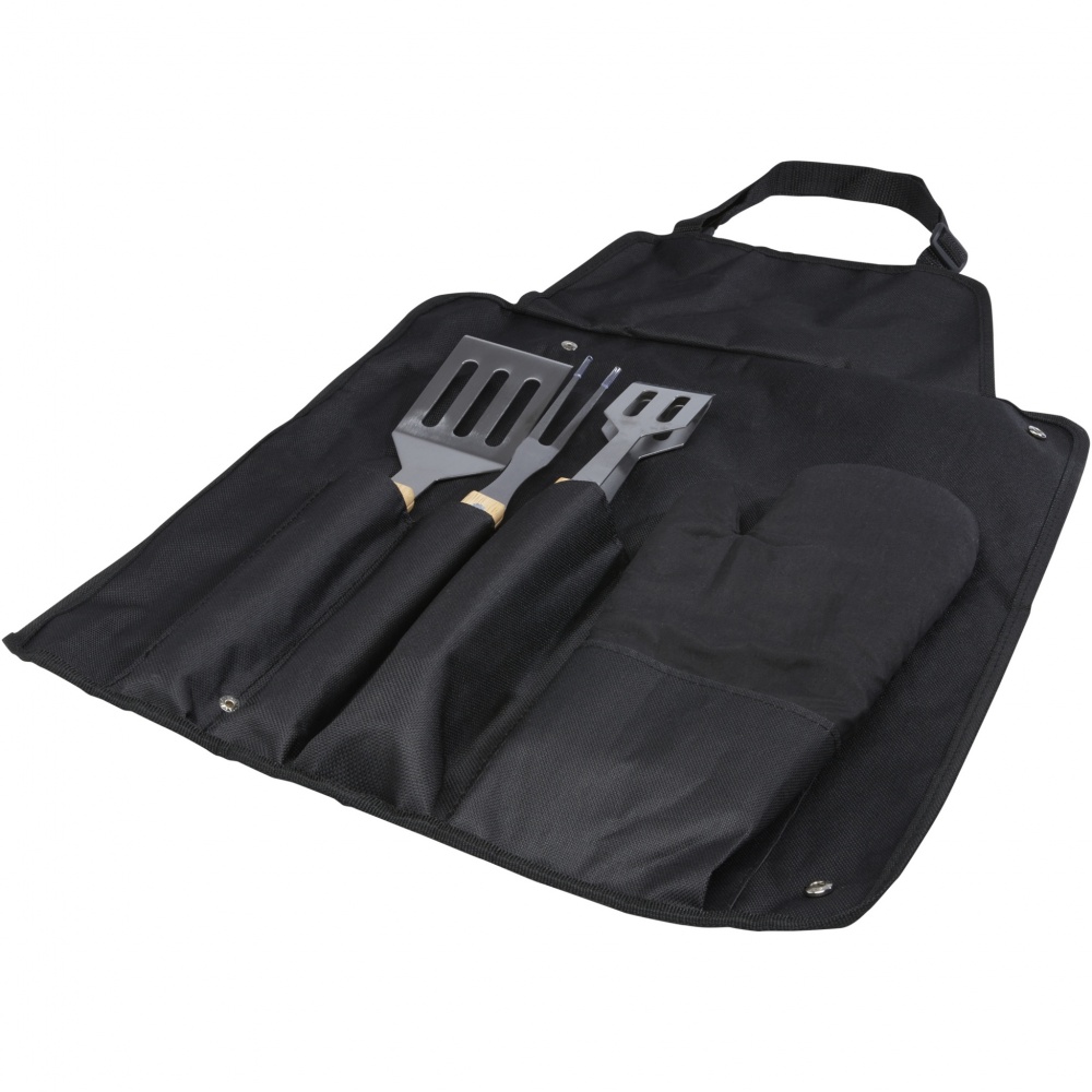 Logo trade corporate gifts picture of: Gril 3-piece BBQ tools set and glove 