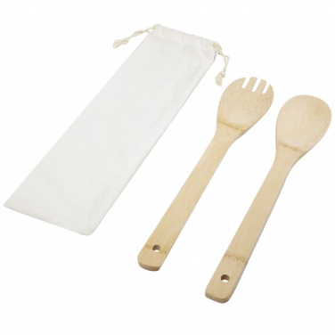 Logo trade advertising products picture of: Endiv bamboo salad spoon and fork