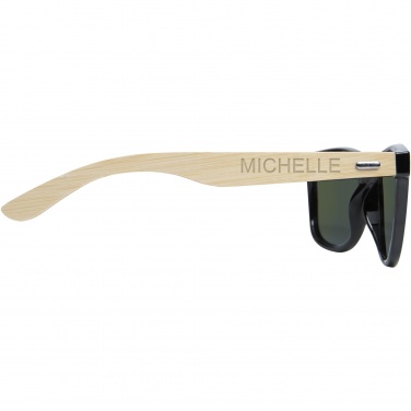 Logo trade business gift photo of: Taiyō rPET/bamboo mirrored polarized sunglasses in gift box