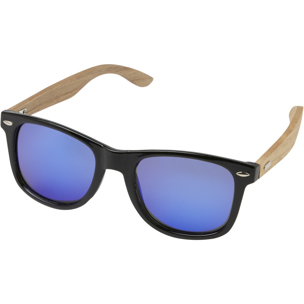 Logotrade corporate gifts photo of: Hiru rPET/wood mirrored polarized sunglasses in gift box