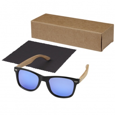 Logotrade advertising products photo of: Hiru rPET/wood mirrored polarized sunglasses in gift box