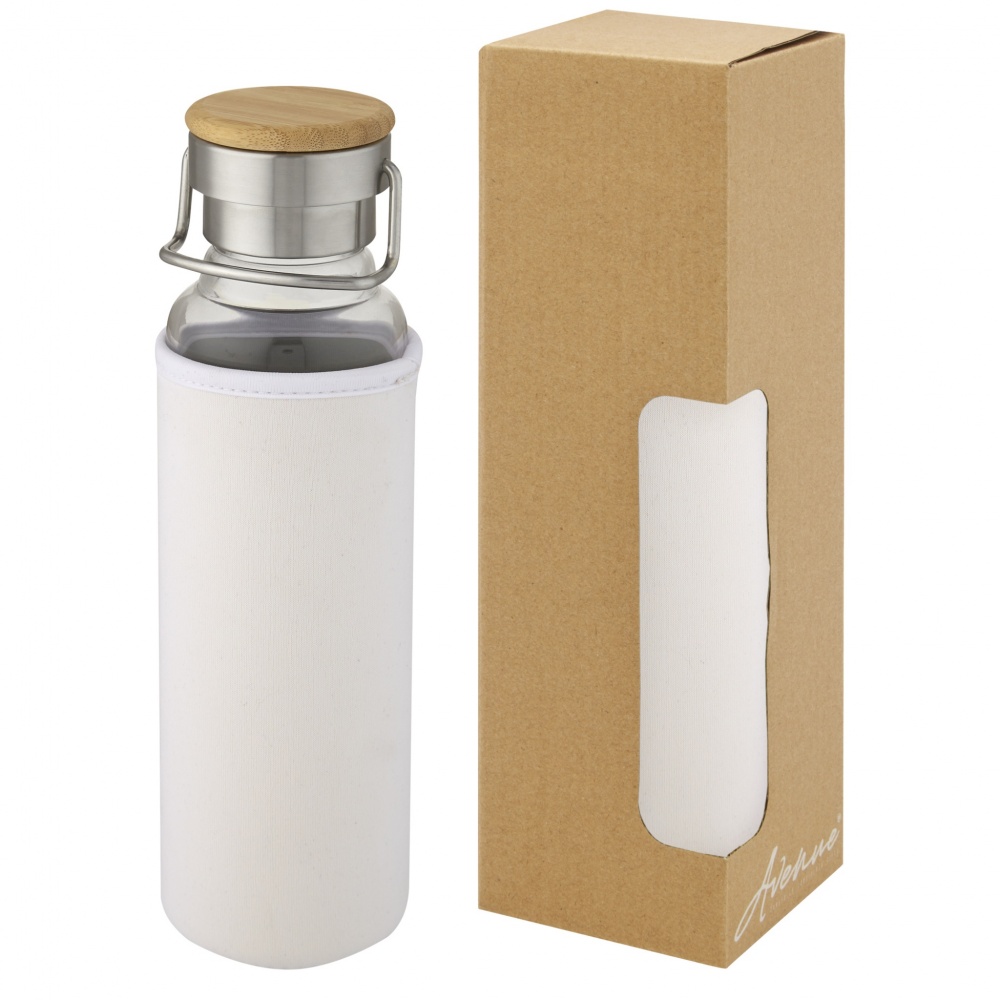 Logo trade promotional giveaways image of: Thor 660 ml glass bottle with neoprene sleeve