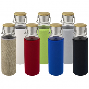 Logo trade promotional giveaways image of: Thor 660 ml glass bottle with neoprene sleeve