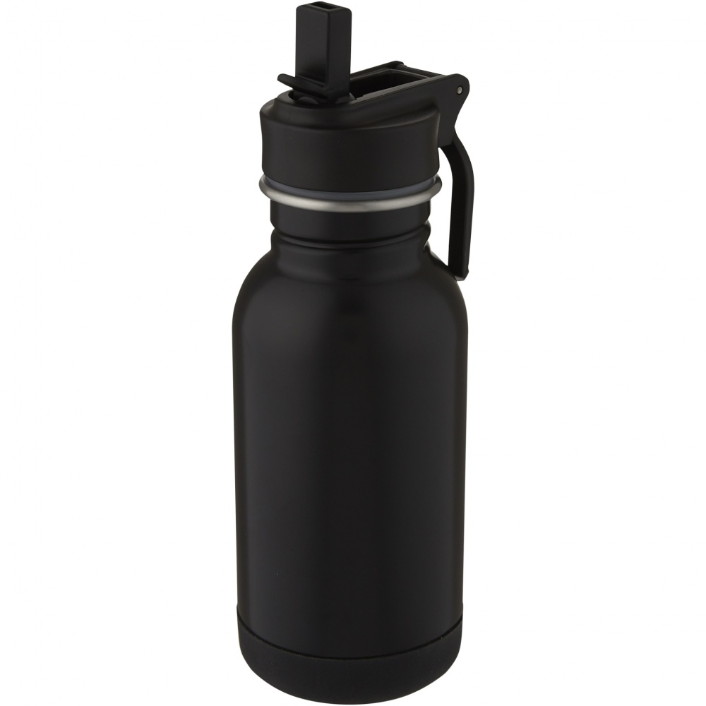 Logo trade promotional gift photo of: Lina 400 ml stainless steel sport bottle with straw and loop