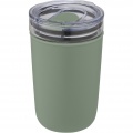 Bello 420 ml glass tumbler with recycled plastic outer wall, Heather green