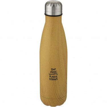 Logotrade business gift image of: Cove 500 ml vacuum insulated stainless steel bottle with wood print