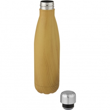 Logotrade corporate gift image of: Cove 500 ml vacuum insulated stainless steel bottle with wood print