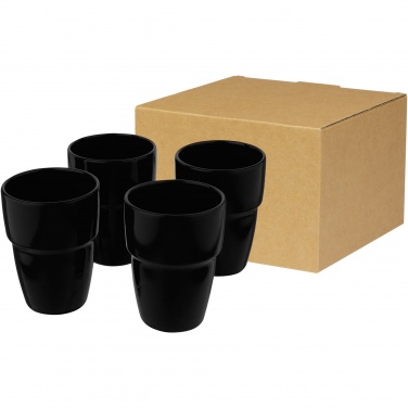 Logo trade promotional giveaways picture of: Staki 4-piece 280 ml stackable mug gift set