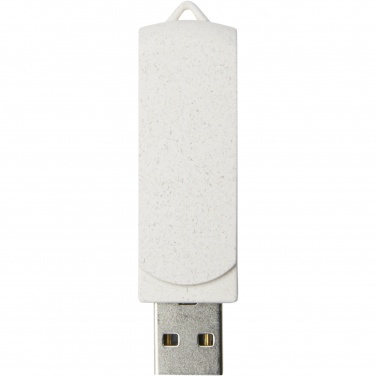 Logotrade advertising product picture of: Rotate 4GB wheat straw USB flash drive