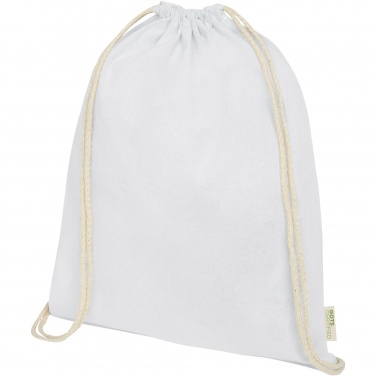 Logotrade promotional merchandise picture of: Orissa 140 g/m² organic cotton drawstring bag 5L