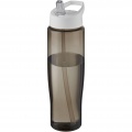 H2O Active® Eco Tempo 700 ml spout lid sport bottle, White / Charcoal