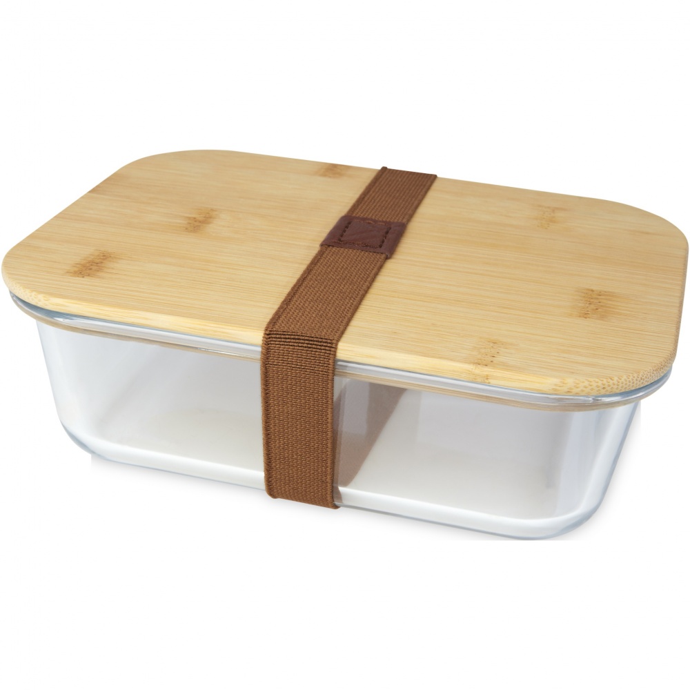 Logo trade advertising products picture of: Roby glass lunch box with bamboo lid