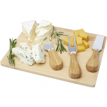 Logo trade promotional merchandise photo of: Ement bamboo cheese board and tools