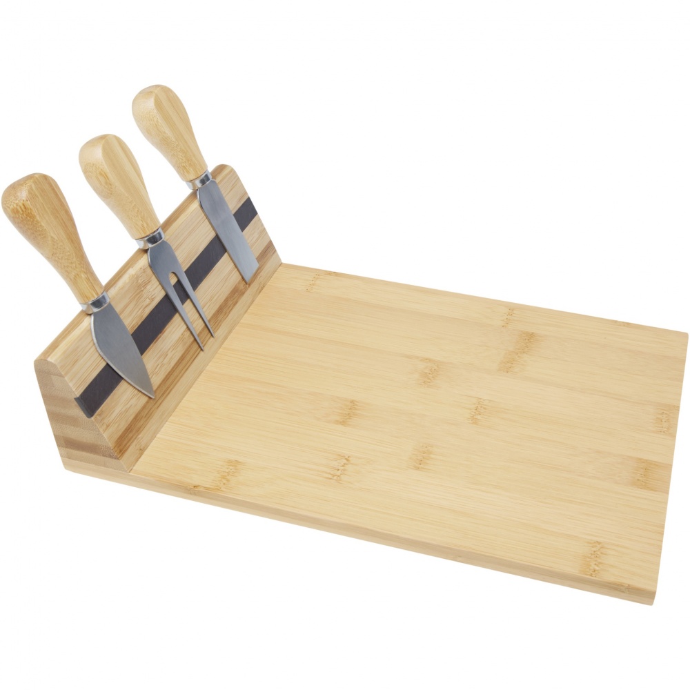 Logotrade promotional merchandise photo of: Mancheg bamboo magnetic cheese board and tools