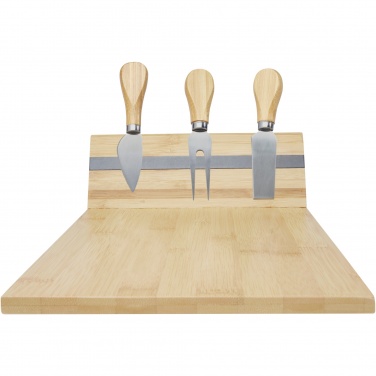 Logotrade promotional giveaways photo of: Mancheg bamboo magnetic cheese board and tools