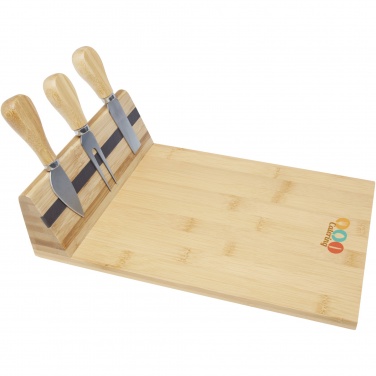 Logotrade promotional merchandise image of: Mancheg bamboo magnetic cheese board and tools