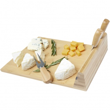 Logotrade advertising product picture of: Mancheg bamboo magnetic cheese board and tools