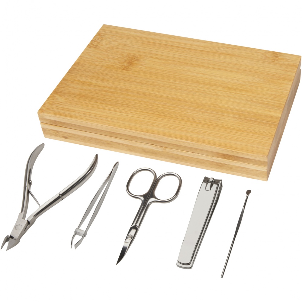 Logo trade promotional merchandise photo of: Ladia 5-piece bamboo manicure set