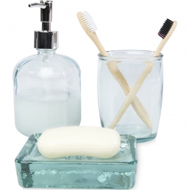 Logotrade promotional gift picture of: Jabony 3-piece recycled glass bathroom set