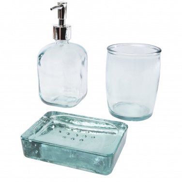 Logotrade advertising products photo of: Jabony 3-piece recycled glass bathroom set