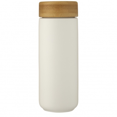 Logo trade corporate gifts image of: Lumi 300 ml ceramic tumbler with bamboo lid