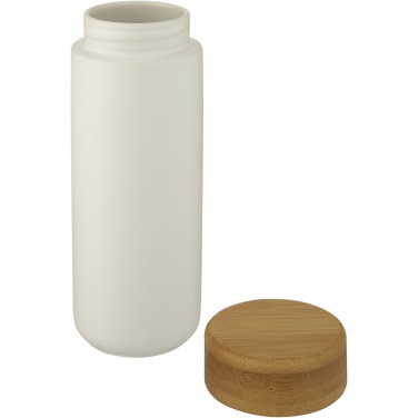 Logo trade promotional items image of: Lumi 300 ml ceramic tumbler with bamboo lid