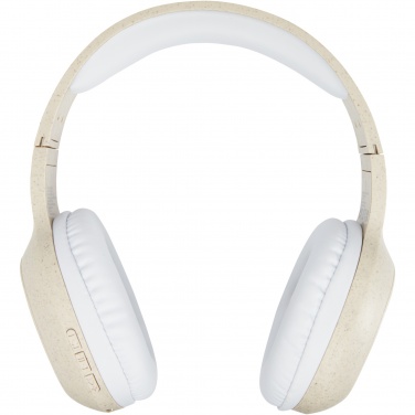 Logo trade promotional items image of: Riff wheat straw Bluetooth® headphones with microphone