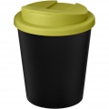 Americano® Espresso Eco 250 ml recycled tumbler with spill-proof lid , Solid black / Lime