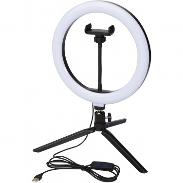 Logo trade corporate gifts picture of: Studio ring light for selfies and vlogging with phone holder and tripod