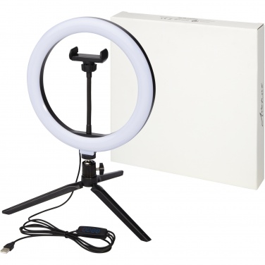 Logo trade promotional merchandise photo of: Studio ring light for selfies and vlogging with phone holder and tripod