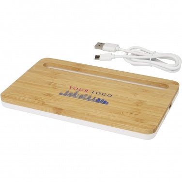 Logo trade promotional gift photo of: Medake 10W bamboo wireless charger