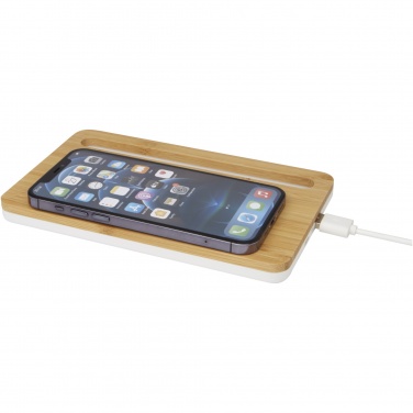 Logo trade promotional gifts image of: Medake 10W bamboo wireless charger