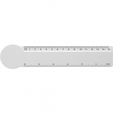 Logotrade corporate gift image of: Tait 15 cm circle-shaped recycled plastic ruler 