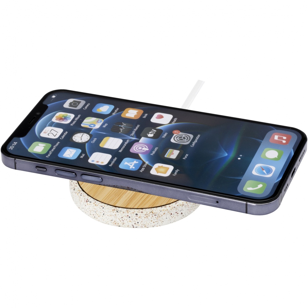 Logotrade business gift image of: Terrazzo 10W wireless bamboo charging pad